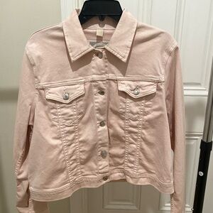 NWT Michael Kors light pink denim jacket